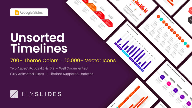 Unsorted Timelines Infographic Diagrams Google Slides Template (Theme)