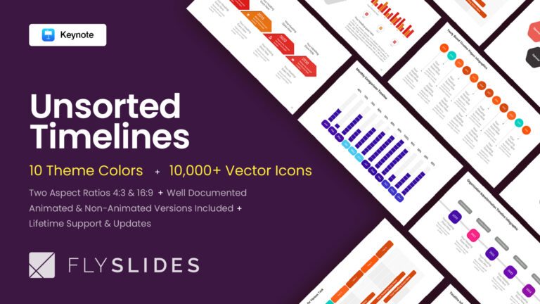 Unsorted Timelines Infographic Diagrams Keynote Template